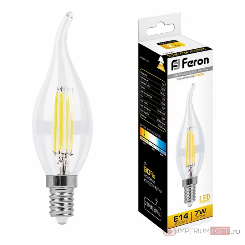 Лампа светодиодная Feron LB-67 E14 7Вт 2700K 25727 от ImperiumLoft