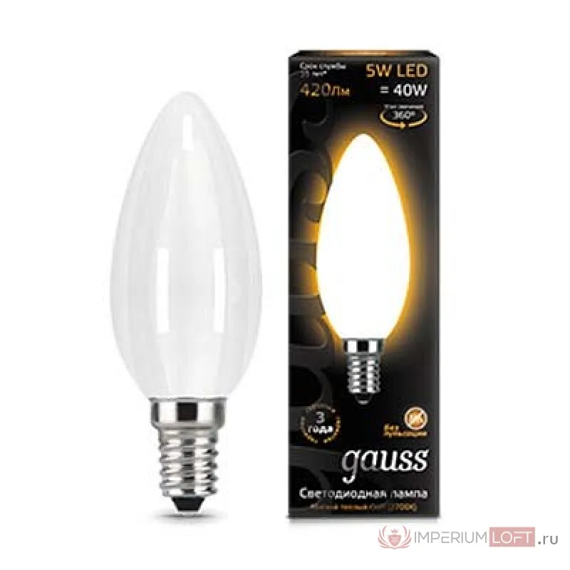 Лампа светодиодная Gauss 1032 E14 5Вт 2700K 103201105 от ImperiumLoft