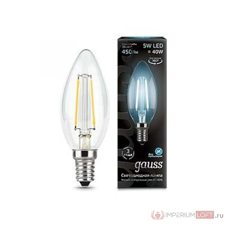 Лампа светодиодная Gauss 1038 E14 5Вт 4100K 103801205 от ImperiumLoft