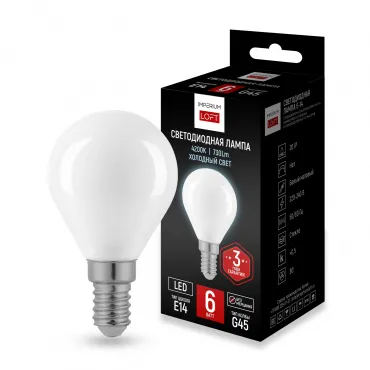 Светодиодная лампа E14 мощность 6W 4200K White от ImperiumLoft от ImperiumLoft