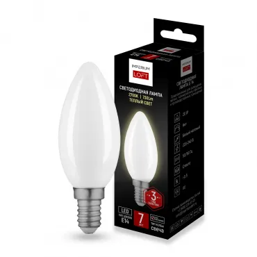 Светодиодная лампа E14 candles мощность 7W 2700K White от ImperiumLoft