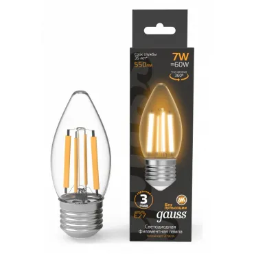 Лампа светодиодная Gauss Filament E27 7Вт 2700K 103802107 от ImperiumLoft