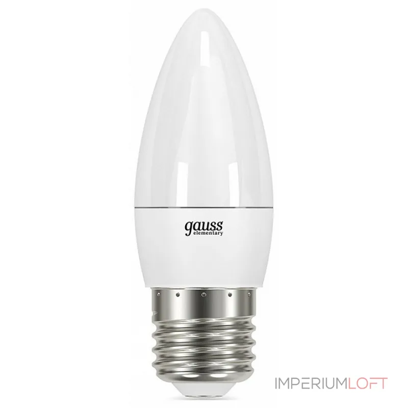 Лампа светодиодная Gauss Led Elementary Candle E27 6Вт 3000K 33216 от ImperiumLoft