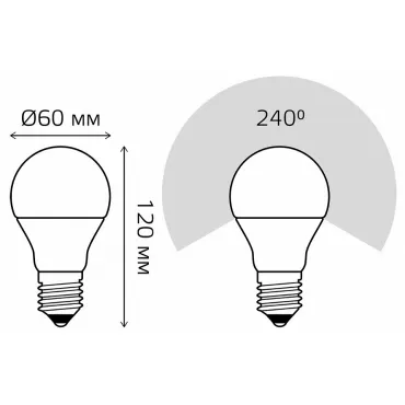 Лампа светодиодная Gauss 23215 E27 15Вт 3000K 23215 от ImperiumLoft