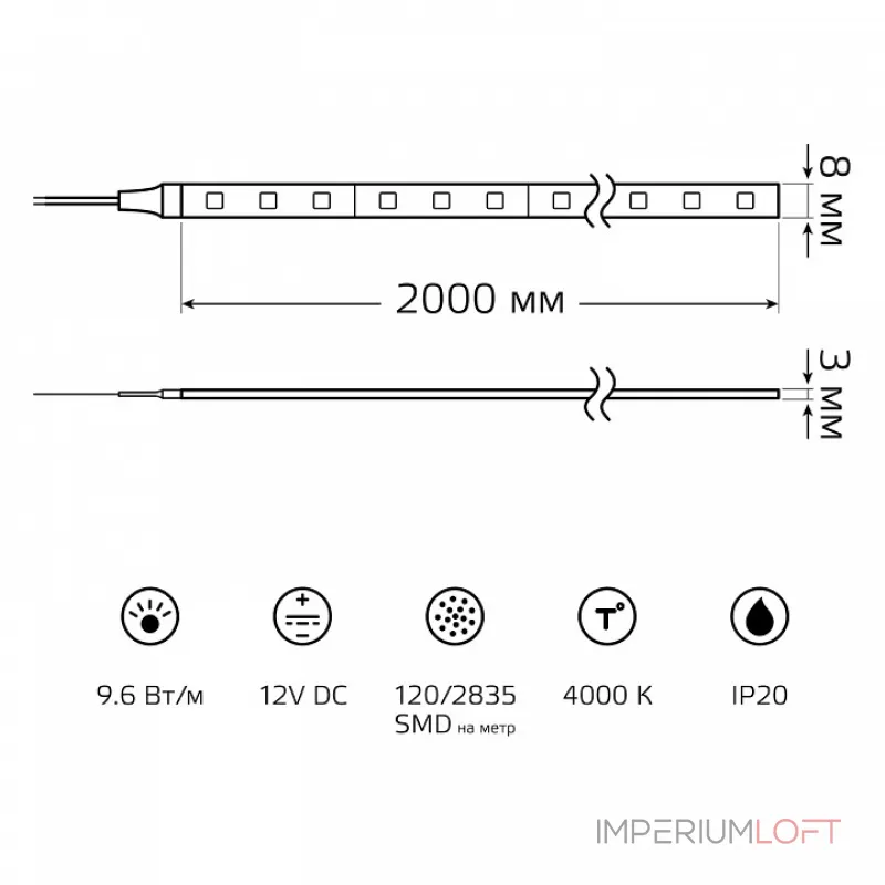 Лента светодиодная Gauss Basic BT062