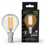 Лампа светодиодная Gauss Filament E14 13Вт 2700K 105801113