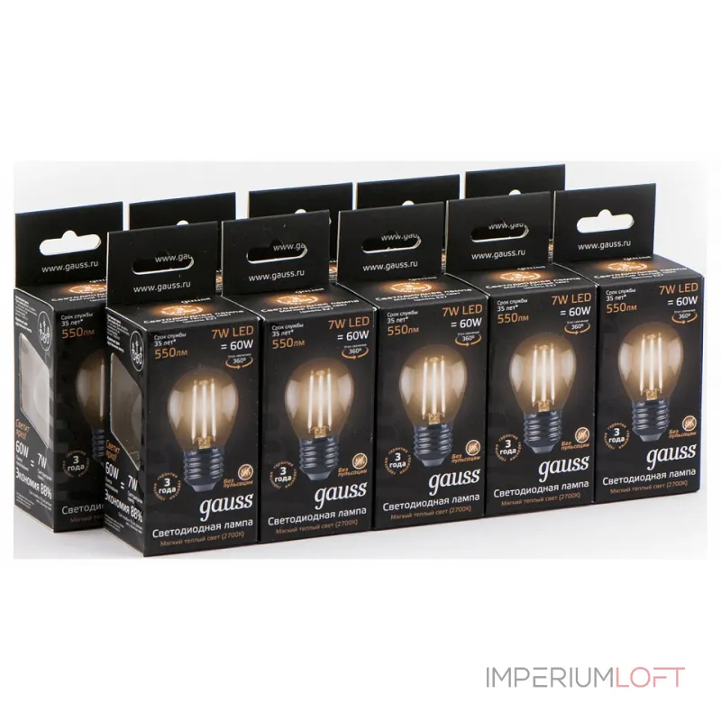 Лампа светодиодная Gauss 1058 E27 7Вт 2700K 105802107 от ImperiumLoft Лампа светодиодная Gauss 1058 E27 7Вт 2700K 105802107 от ImperiumLoft