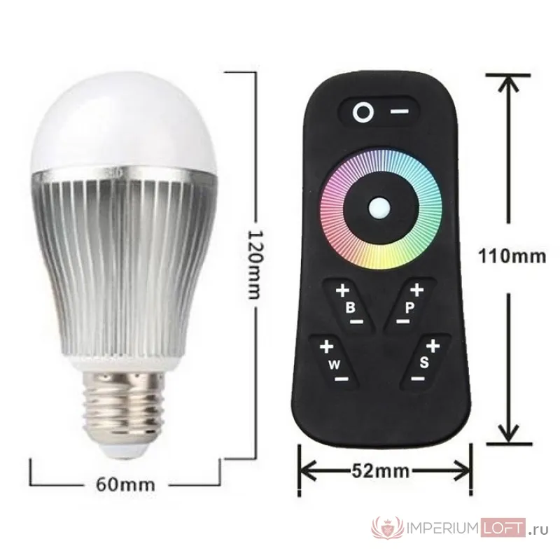 Лампа светодиодная Deko-Light RF RGBW E27 8Вт 3000K 180136 от ImperiumLoft