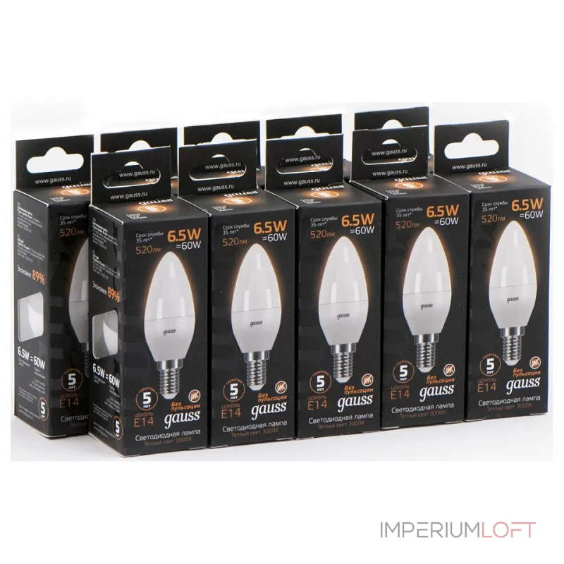 Лампа светодиодная Gauss 1031 E14 6.5Вт 3000K 103101107 от ImperiumLoft Лампа светодиодная Gauss 1031 E14 6.5Вт 3000K 103101107 от ImperiumLoft