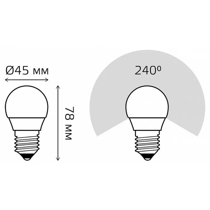 Лампа светодиодная Gauss 532 E27 8Вт 6500K 53238 от ImperiumLoft