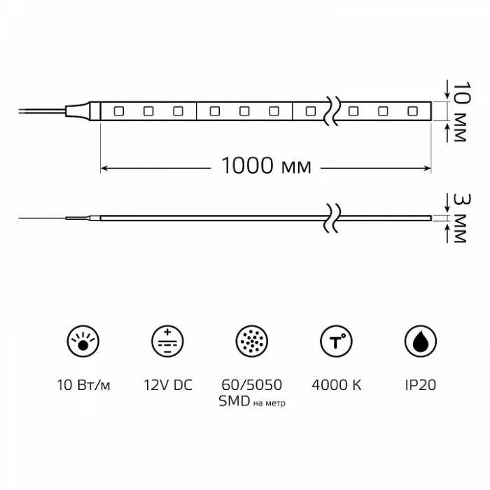 Лента светодиодная Gauss Basic BT034 от ImperiumLoft
