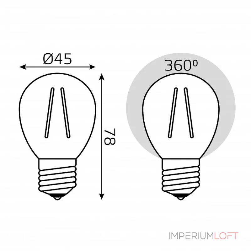 Лампа светодиодная Gauss Filament E27 13Вт 2700K 105802113