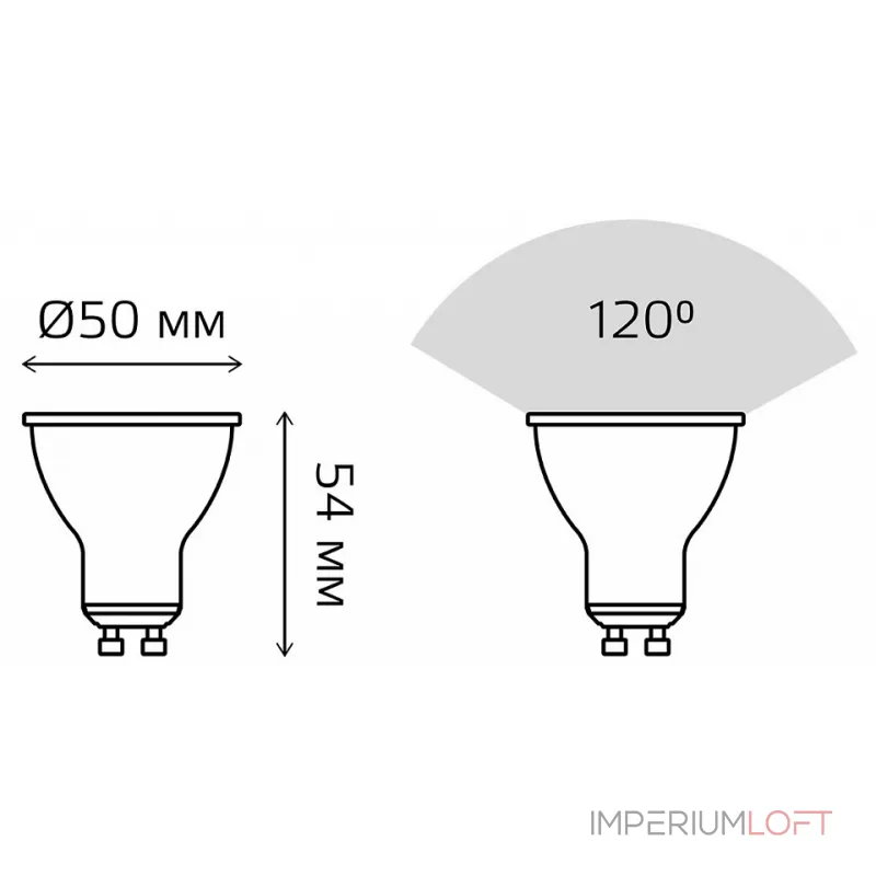 Лампа светодиодная Gauss Софит GU10 7Вт 3000K 13617 от ImperiumLoft Лампа светодиодная Gauss Софит GU10 7Вт 3000K 13617 от ImperiumLoft