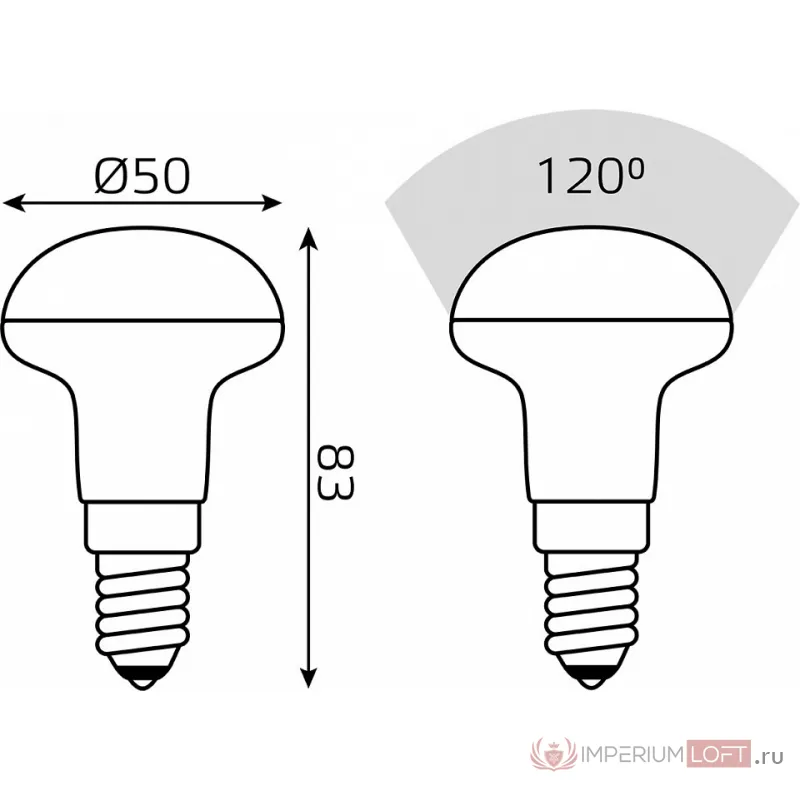 Лампа светодиодная Gauss R50 E14 6Вт 4100K 63126 от ImperiumLoft