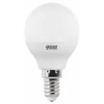 Лампа светодиодная Gauss LED Elementary Globe E14 8Вт 4100K 53128 Цвет арматуры хром Цвет плафонов белый