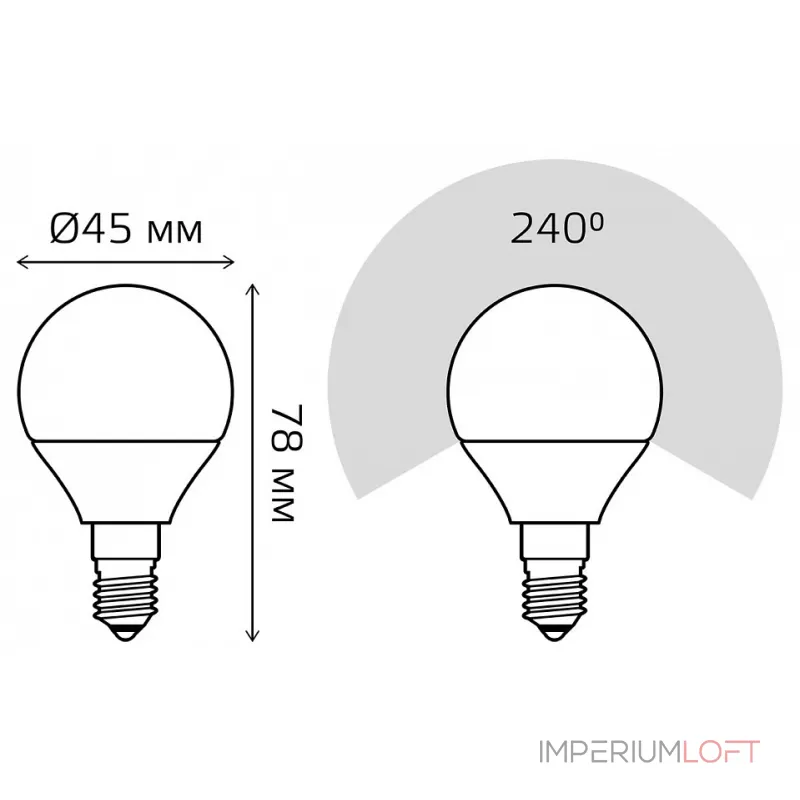 Лампа светодиодная Gauss LED Elementary Globe E14 8Вт 4100K 53128 Цвет арматуры хром Цвет плафонов белый Лампа светодиодная Gauss LED Elementary Globe E14 8Вт 4100K 53128 Цвет арматуры хром Цвет плафонов белый