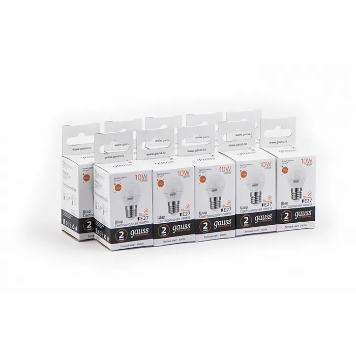 Лампа светодиодная Gauss LED Elementary Globe E27 10Вт 3000K 53210 от ImperiumLoft