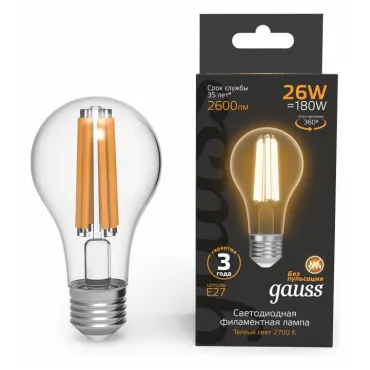 Лампа светодиодная Gauss Filament E27 26Вт 2700K 102902126 от ImperiumLoft