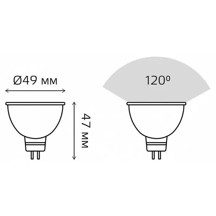 Лампа светодиодная Gauss Led Elementary MR16 GU5.3 3.5Вт 3000K 13514 от ImperiumLoft