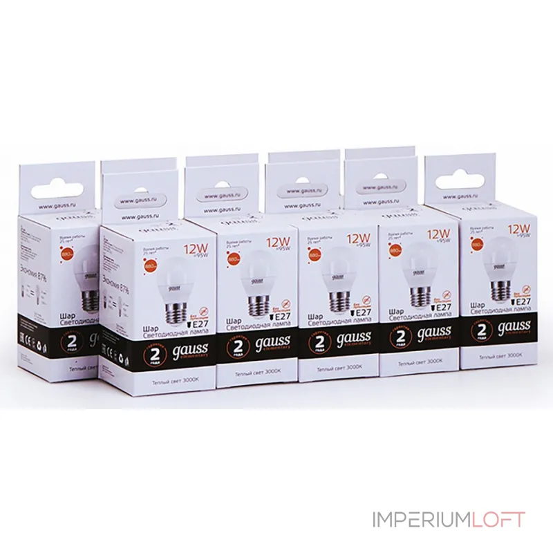 Лампа светодиодная Gauss LED Elementary E27 12Вт 3000K 53212 от ImperiumLoft Лампа светодиодная Gauss LED Elementary E27 12Вт 3000K 53212 от ImperiumLoft