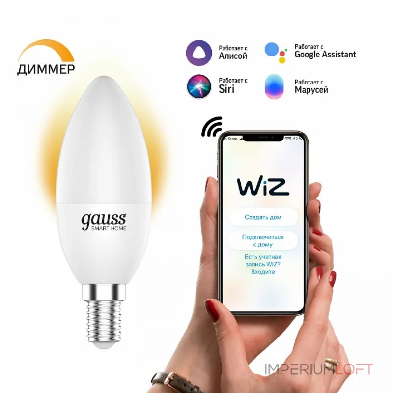 Лампа светодиодная Gauss Smart Home 1100112 Лампа светодиодная Gauss Smart Home 1100112