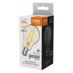 Лампа светодиодная Gauss Basic Filament E27 4.5Вт 2200K 1021245
