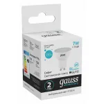 Лампа светодиодная Gauss Софит GU10 7Вт 4100K 13627 от ImperiumLoft