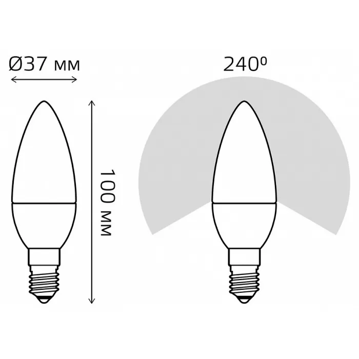 Лампа светодиодная Gauss 331 E14 6Вт 6500K 33136 от ImperiumLoft