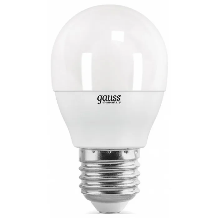 Лампа светодиодная Gauss LED Elementary Globe E27 10Вт 4100K 53220 Цвет арматуры хром Цвет плафонов белый от ImperiumLoft