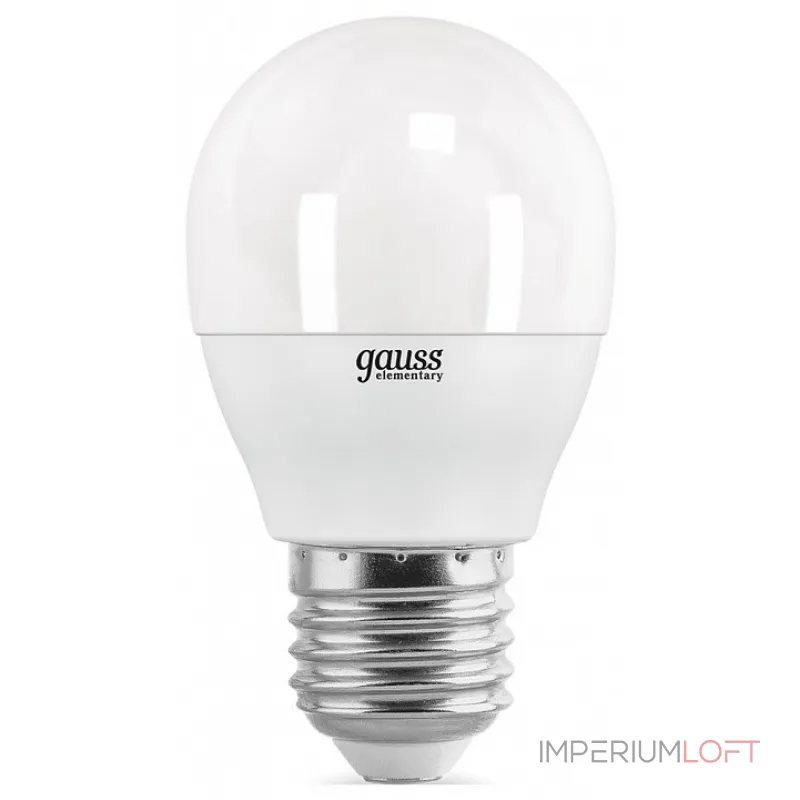Лампа светодиодная Gauss LED Elementary Globe E27 10Вт 4100K 53220 Цвет арматуры хром Цвет плафонов белый