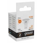 Лампа светодиодная Gauss Софит GU10 5.5Вт 2700K 13616 от ImperiumLoft