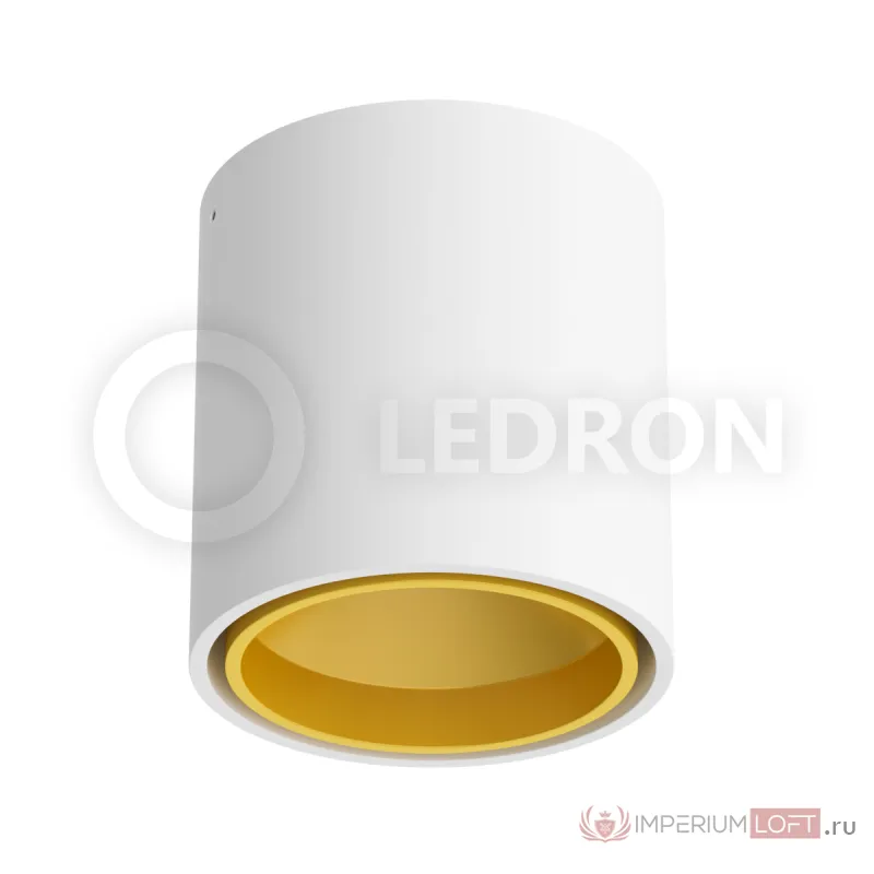 Накладной светодиодный светильник Ledron KEA R ED GU10 White-Gold от ImperiumLoft