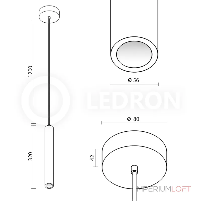 Подвесной светильник Ledron MJ-1182 Black