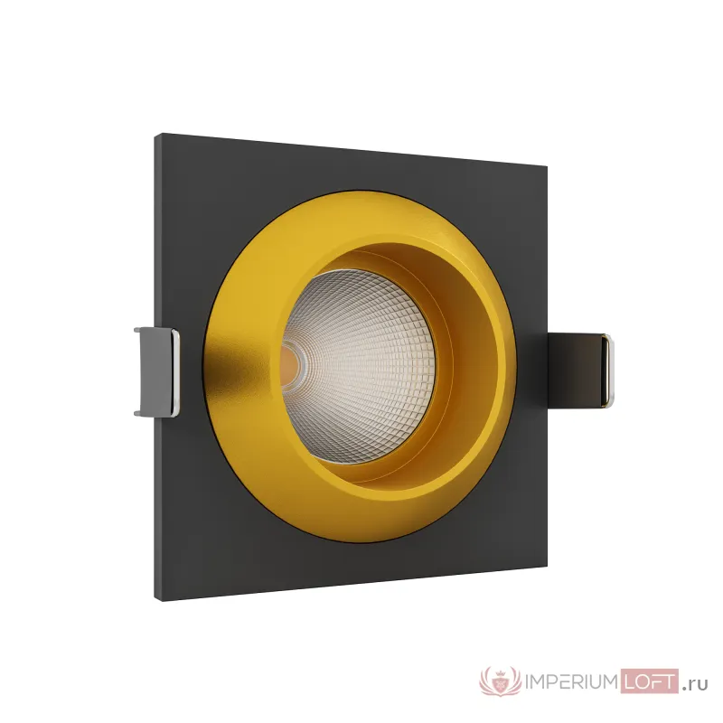 Встраиваемый светодиодный светильник LeDron GIZA MINI SQ 1 Black/Gold от ImperiumLoft