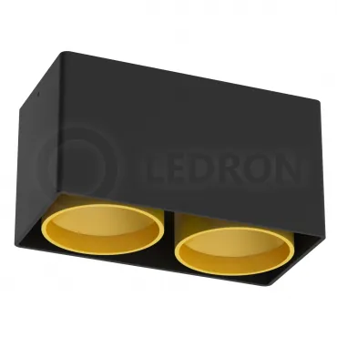 Накладной светодиодный светильник Ledron KEA 2 ED GU10 Black-Gold от ImperiumLoft