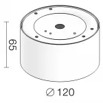 Накладной светодиодный светильник LeDron LXS0812-12W 4000K от ImperiumLoft