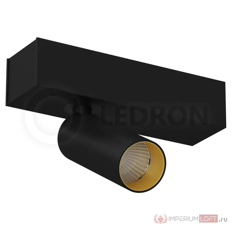 Накладной светодиодный светильник Ledron SAGITONY S40 Black-Gold от ImperiumLoft