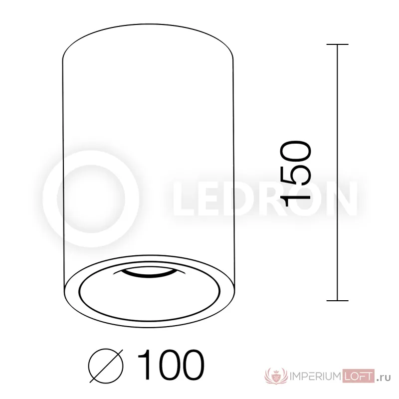 Накладной светильник Ledron MJ1027GW White 150mm от ImperiumLoft