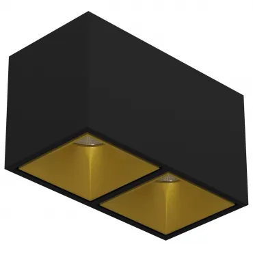 Накладной светодиодный светильник Ledron KUBING 2 Black-Gold от ImperiumLoft
