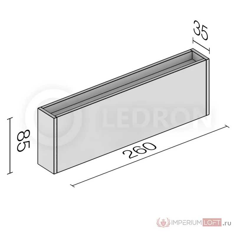 Светодиодное бра Ledron Long GW-M066/26 White от ImperiumLoft