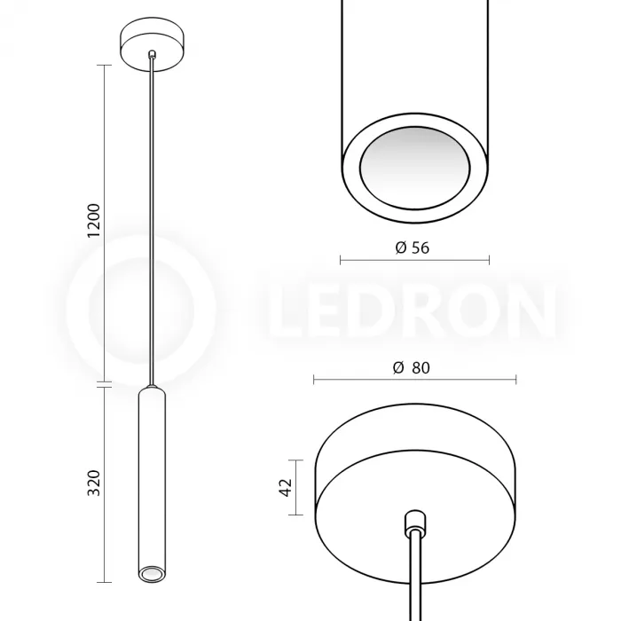 Подвесной светильник LeDron MJ-1182GW от ImperiumLoft