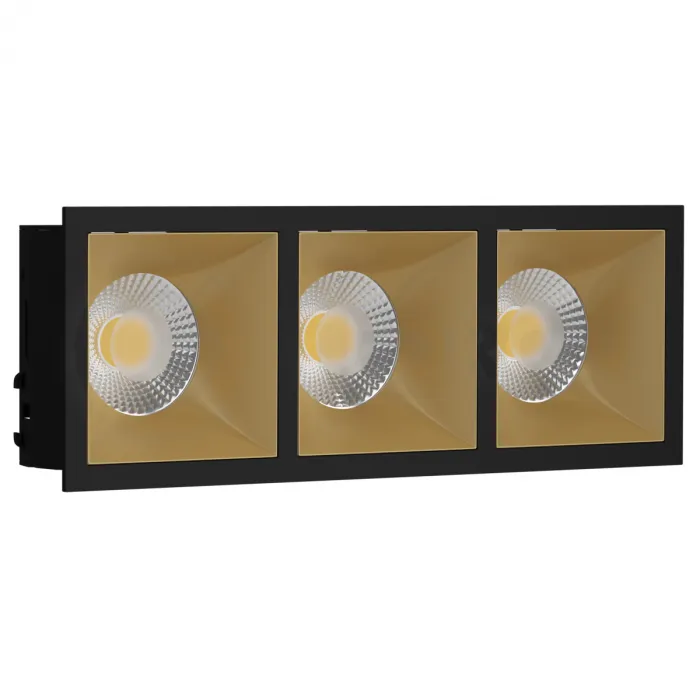 Светильник встраиваемый LeDron RISE KIT 3 Black Gold от ImperiumLoft
