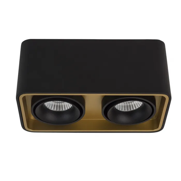 Накладной светодиодный светильник Ledron TUBING 2 Black-Gold от ImperiumLoft