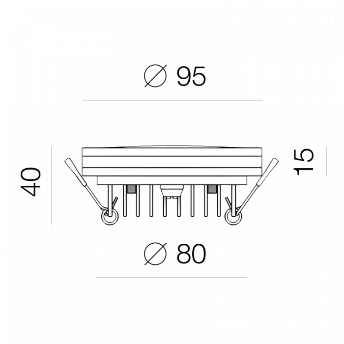 Встраиваемый светодиодный светильник LeDron LIP0906-10W-Y Black 3000K от ImperiumLoft