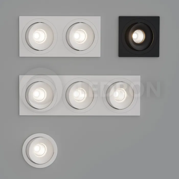 Встраиваемый поворотный светильник LeDron MJ-1006GW SQ от ImperiumLoft