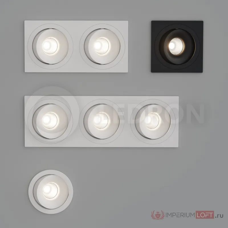 Встраиваемый поворотный светильник LeDron MJ-1006GW SQ от ImperiumLoft