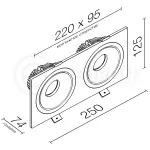 Встраиваемый светодиодный светильник LeDron LH10W 2 SQ от ImperiumLoft