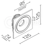 Встраиваемый светодиодный светильник LeDron LH10W SQ от ImperiumLoft