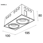 Встраиваемый светодиодный светильник LeDron NORDEL 2 WH от ImperiumLoft