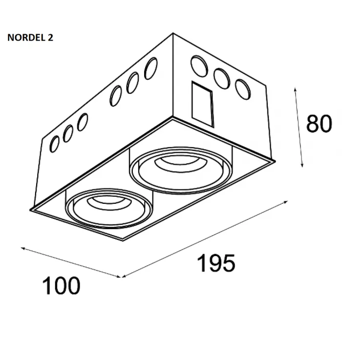 Встраиваемый светодиодный светильник LeDron NORDEL 2 WH от ImperiumLoft